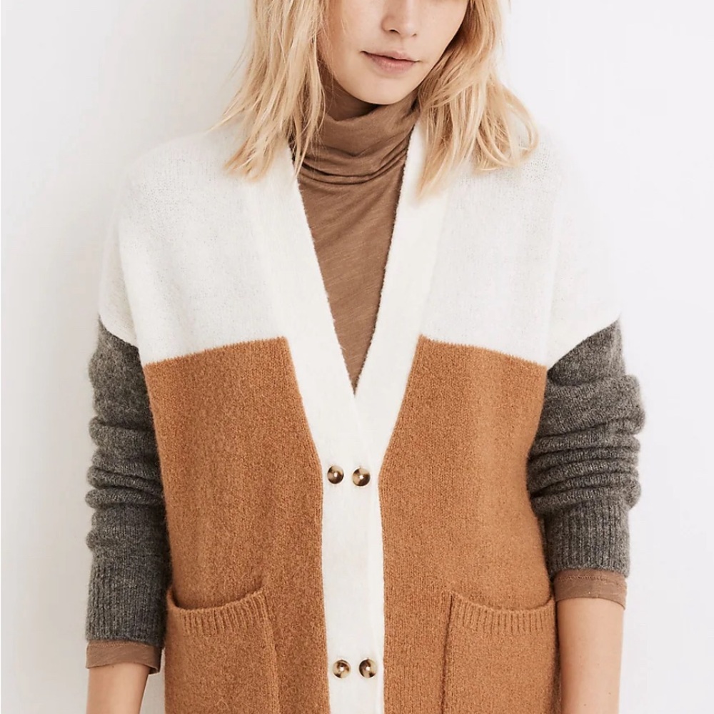 UNWORN Madewell Allston colorblock cardigan